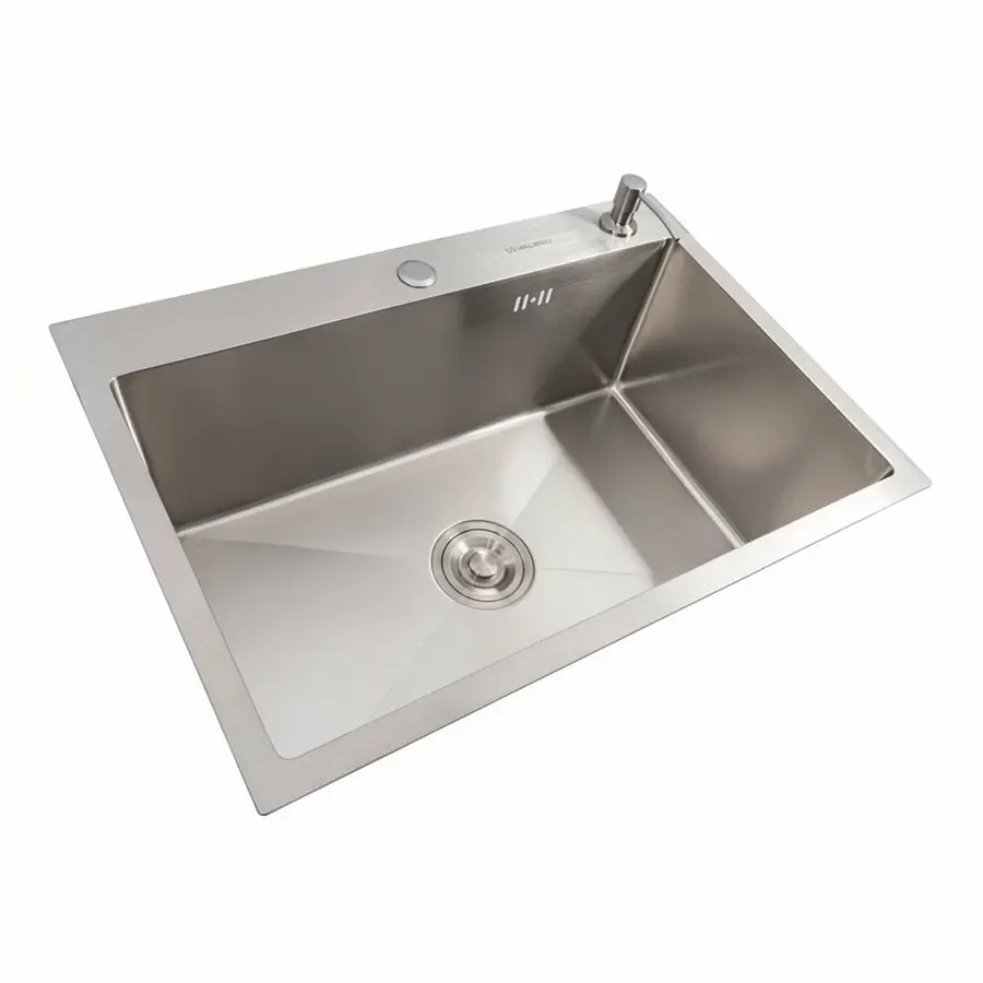 Кухонна мийка нержавійка 65*45 Valeso Handmade (сифон круглий, 3,0/0,8)