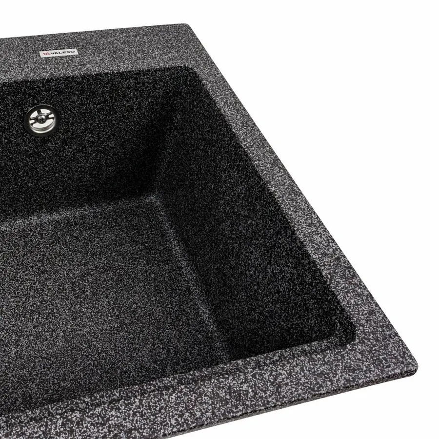 Гранітна мийка для кухні VALESO NIKA 7545 матова Графіт