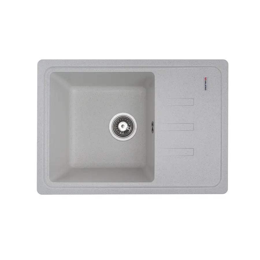Гранитная мойка для кухни VALESO LIANA 6243 матовая Белая в точку