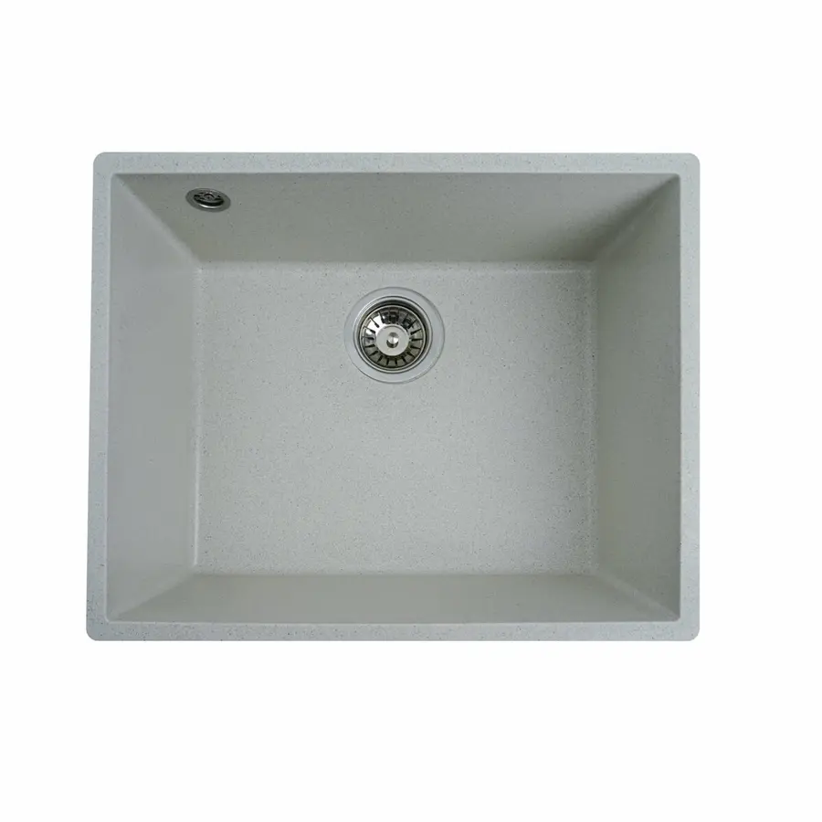 Гранитная мойка для кухни VALESO OASIS 5444 матовая Белая в точку