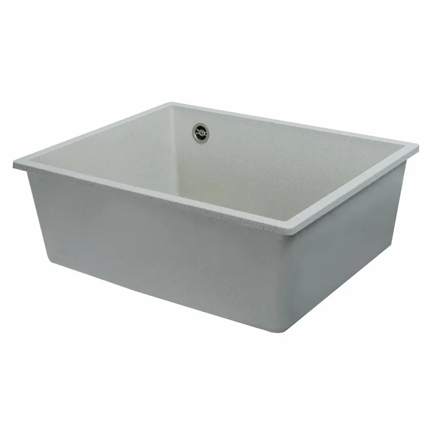 Гранитная мойка для кухни VALESO OASIS 5444 матовая Белая в точку