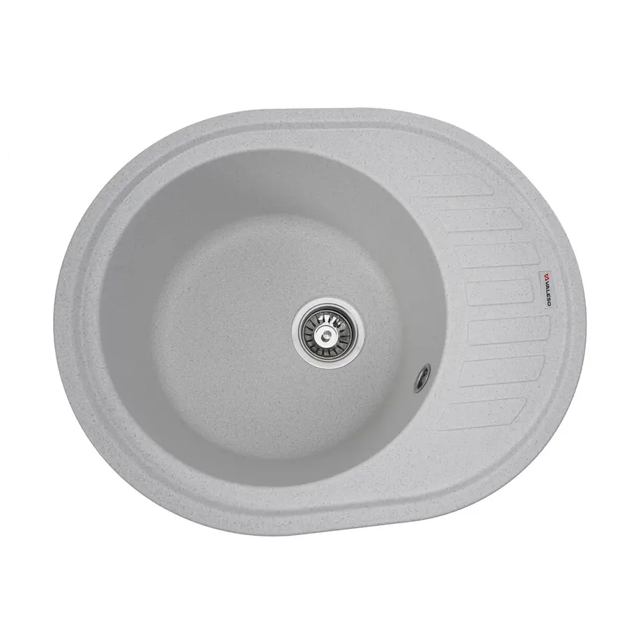 Гранитная мойка для кухни VALESO SOUL 6250 матовая Белая в точку