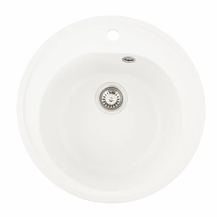 Гранитная мойка для кухни VALESO LUNA 510 матовая Белоснежная