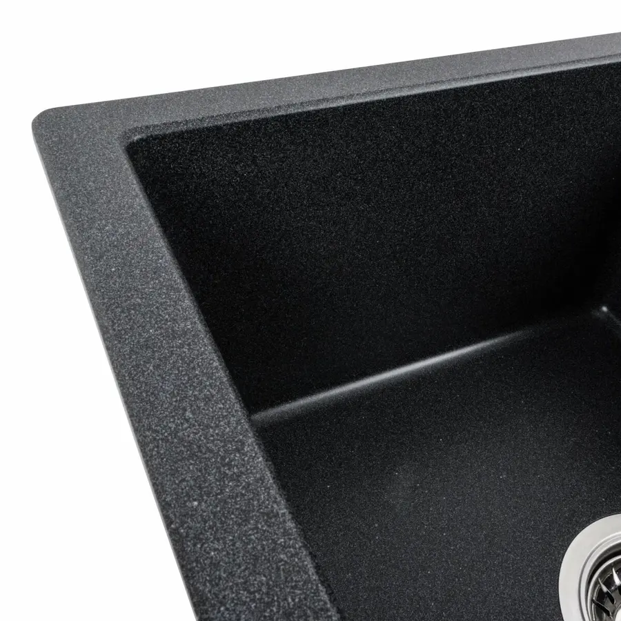 Гранітна мийка для кухні VALESO ARIA 5851 матова Карбон