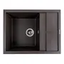 Гранітна мийка для кухні VALESO LOTOS 6550 матова Темна скеля