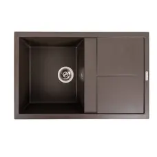 Гранітна мийка для кухні VALESO 7950 Selena матова Темна скеля