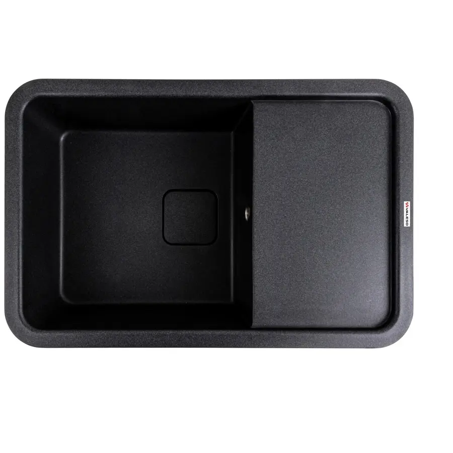 Гранітна мийка для кухні VALESO CUBE 7850 матова Карбон