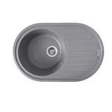 Гранитная мойка для кухни VALESO LIRA 7750 матовая Серый муссон
