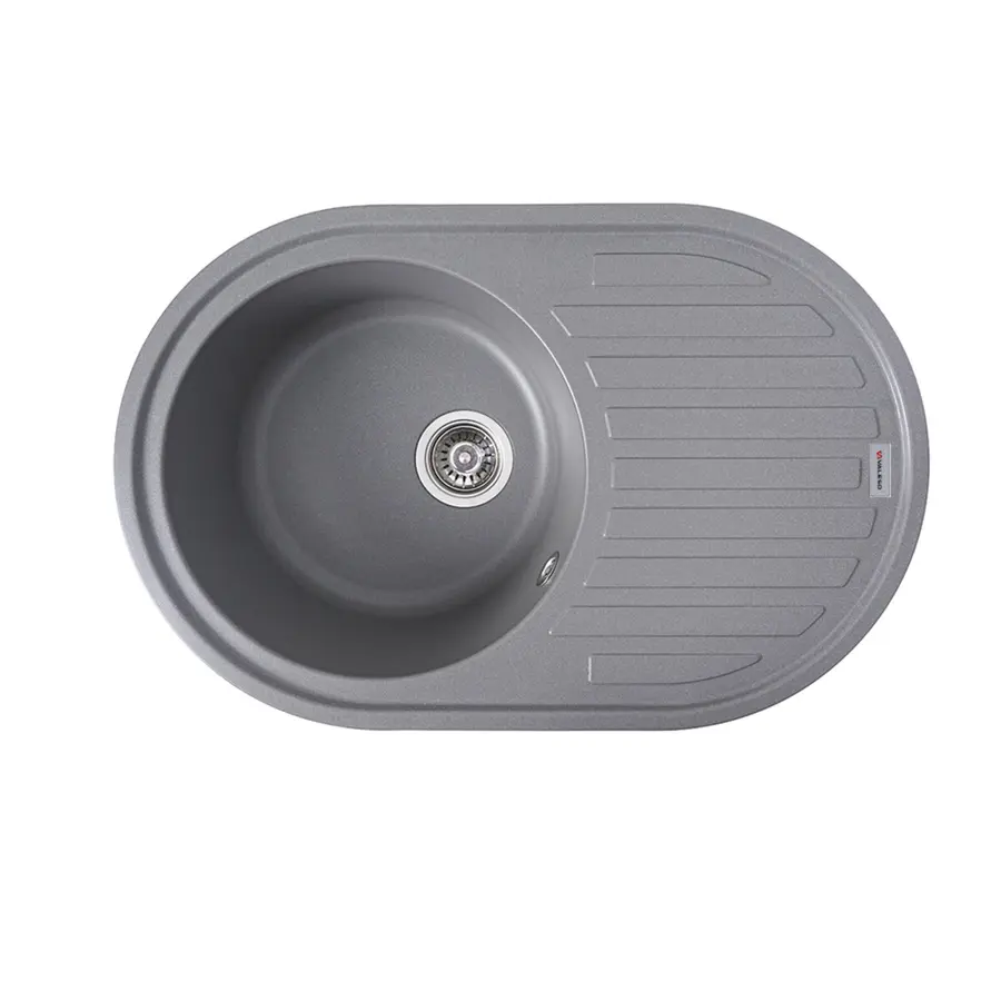 Гранітна мийка для кухні VALESO LIRA 7750 матова Сірий мусон
