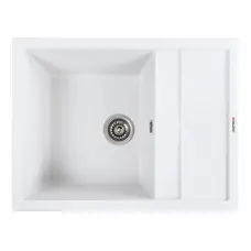 Гранітна мийка для кухні VALESO LOTOS 6550 матова Білосніжна