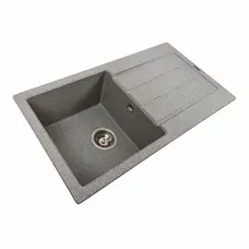 Гранитная мойка для кухни VALESO SOLID 7843 матовая Серая
