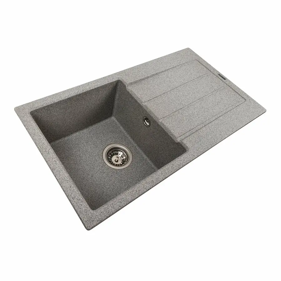 Гранитная мойка для кухни VALESO SOLID 7843 матовая Серая