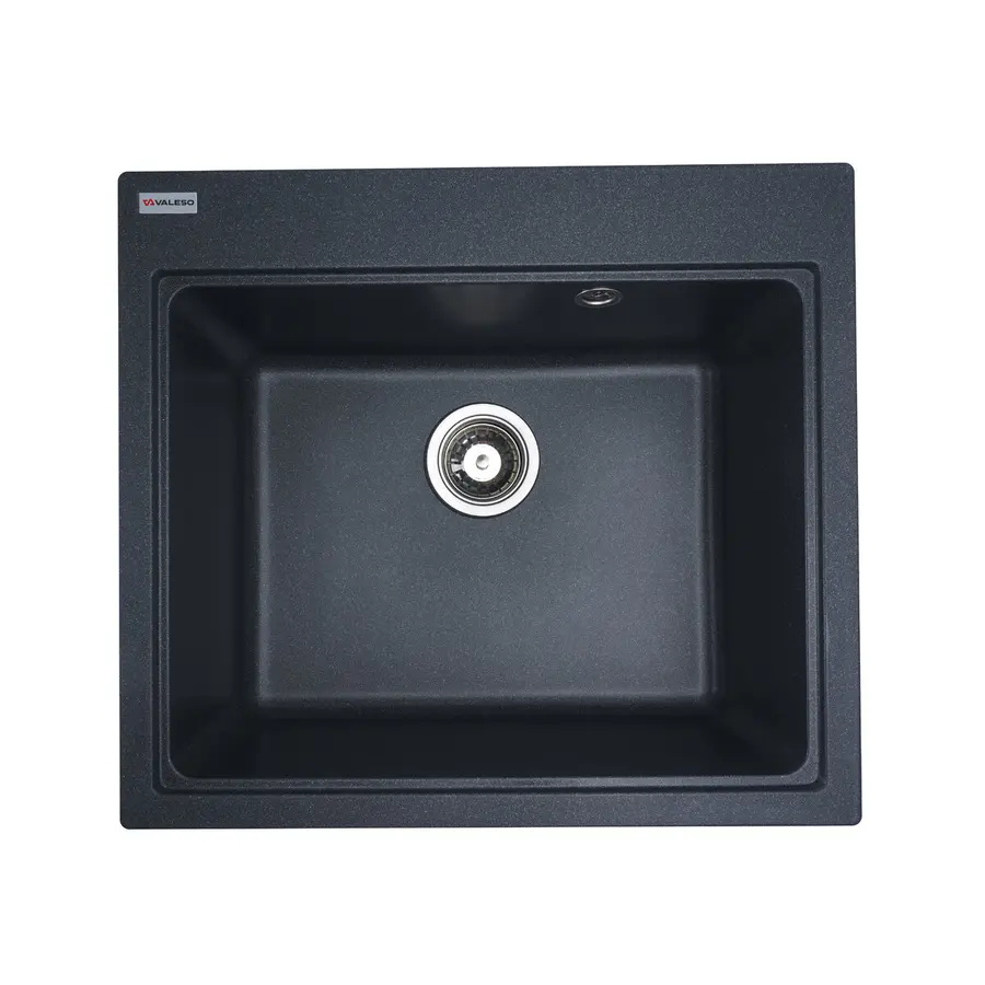 Гранитная мойка для кухни VALESO 5852 VESTA матовая Антрацит