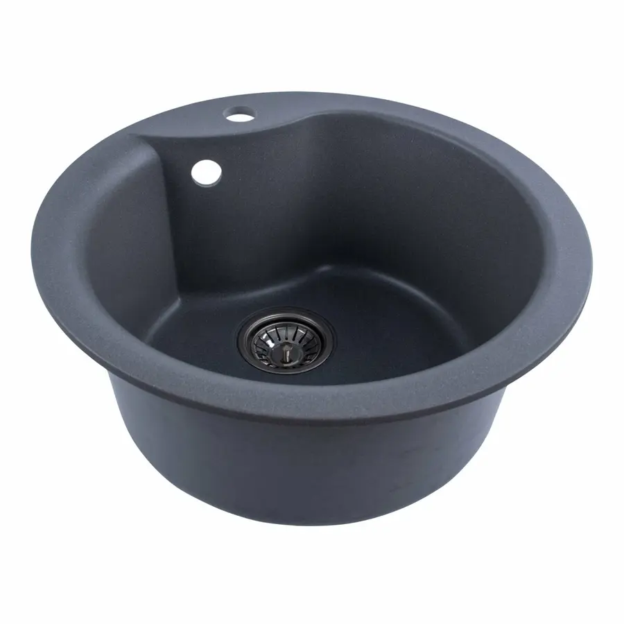 Гранитная мойка для кухни VALESO TURAS 480 матовая Серый муссон