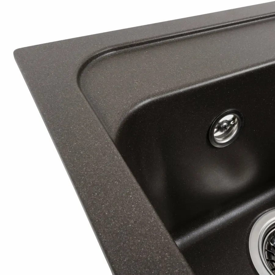 Гранитная мойка для кухни VALESO KORRADO 4050 матовая Темная Скала