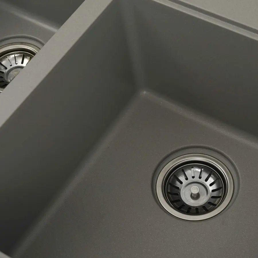 Гранітна мийка для кухні VALESO HARMONY 7850 матова Сірий металік