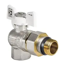 Кран з американкою 1/2" "антіпротечка"(Koer KR.228.W-Gi) кутовий білий (KR0195)