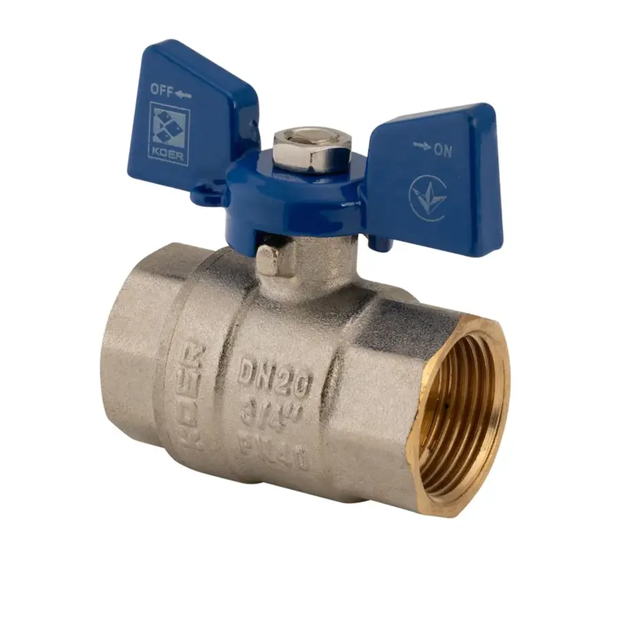 Кран кульовий Koer 3/4" ГГМ (KR.217.B) синій (KR2720)