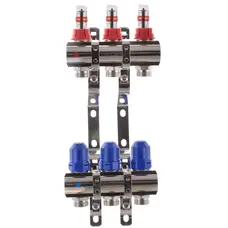 Колекторний блок з витратомірами Koer KR.1110-03 1"x3 ways (KR2640) Колекторний блок з витратомірами Koer KR.1110-03 1"x3 ways (KR2640)