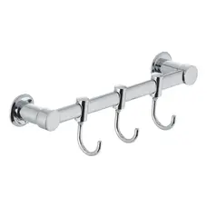 Вішалка для рушників у ванну з 3-ма рухомими гачками ZERIX LR205-3 (LL1417)