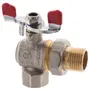 Кран з американкою 1/2" СК червоний кутовий (SK0022)