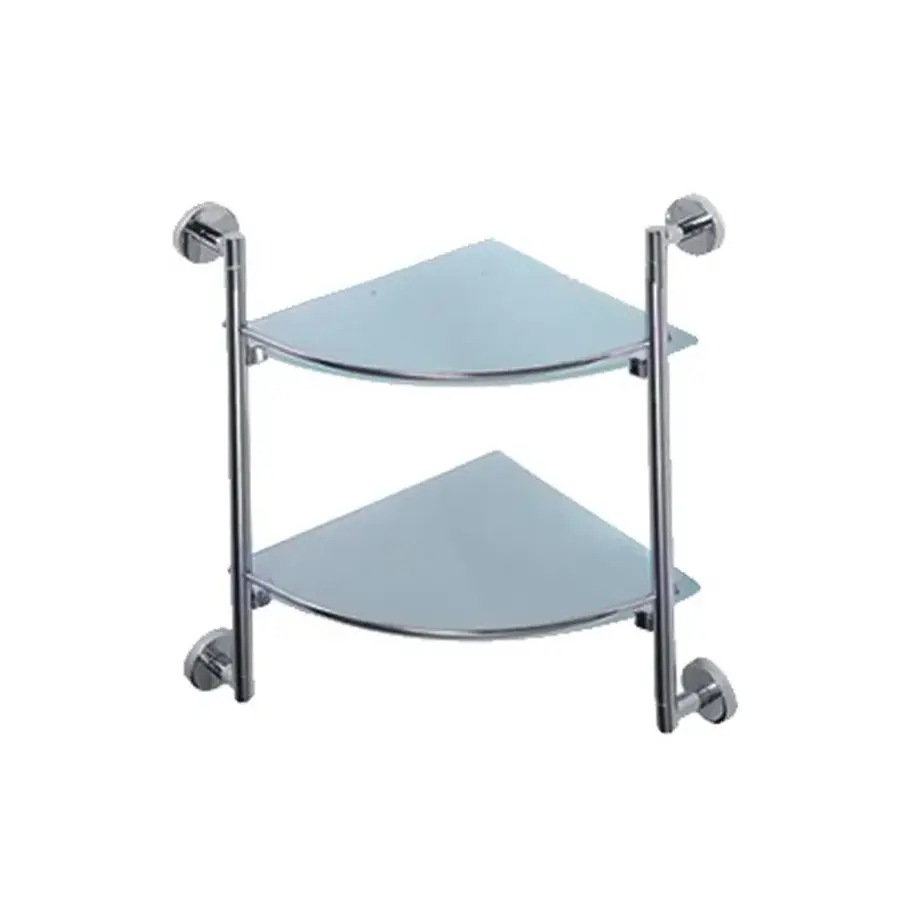 Полка угловая стеклянная Haiba HB1707-2 двухъярусная (HB0734)