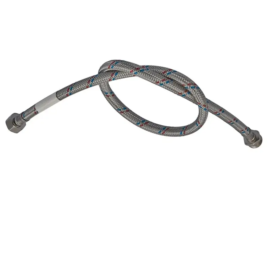 Гнучкий шланг для підключення води гайка 1/2'' - Штуцер 1/2'' (80 см) Zerix (ZX1564)