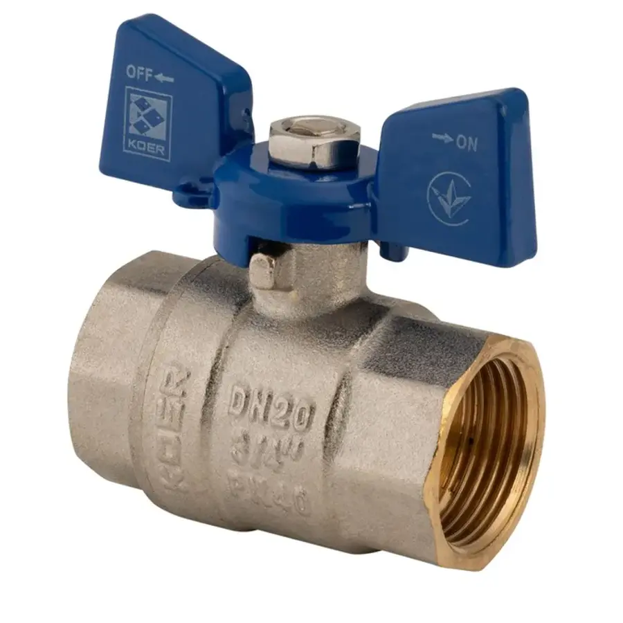 Кран кульовий Koer 3/4" ГГМ (KR.217.B) синій (KR2720)