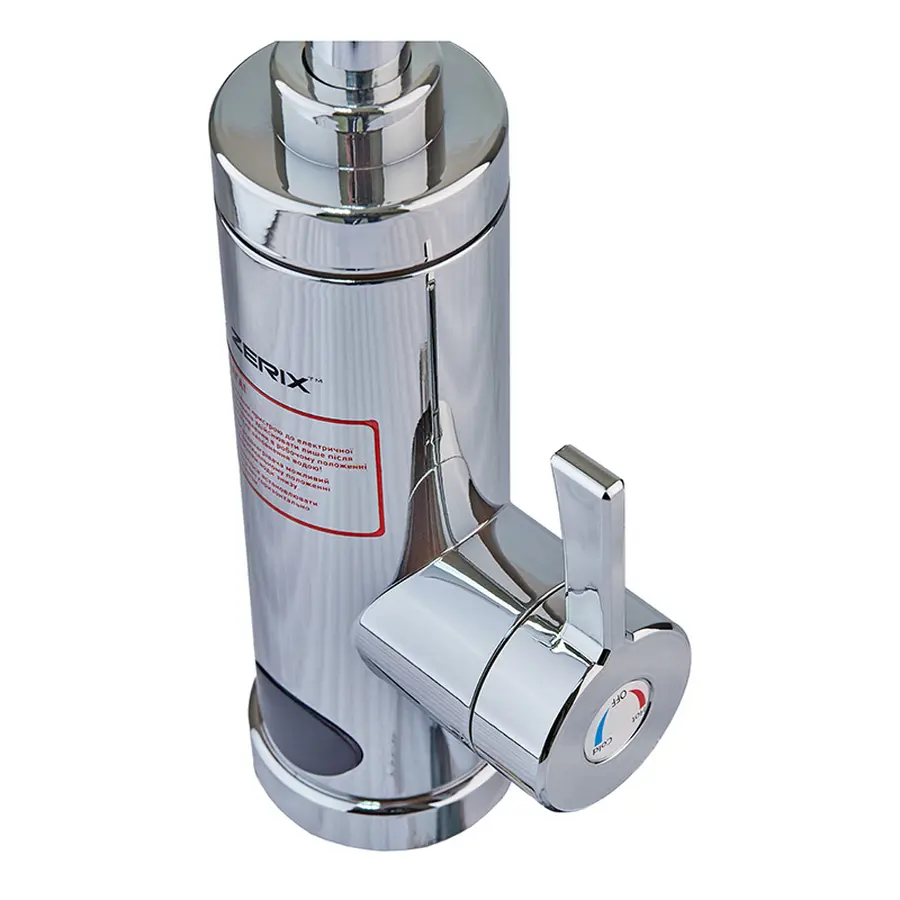 Водонагрівач 3,3 kW проточний, з індикатором температури, рефлекторний вилив ZERIX ELW14-EF (ZX4784)