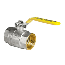 Кран кульовий KOER KR.214.G - 1 1/4" FF ГГВ YELLOW, ручка "важіль" жовта (KR0115)