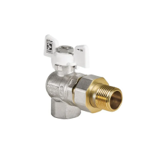 Кран з американкою 1/2" (Koer KR.228.W) кутовий білий (KR0099)