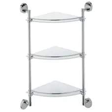 Полиця у ванну кутова скляна Zerix LR3307-3 (LL1437)