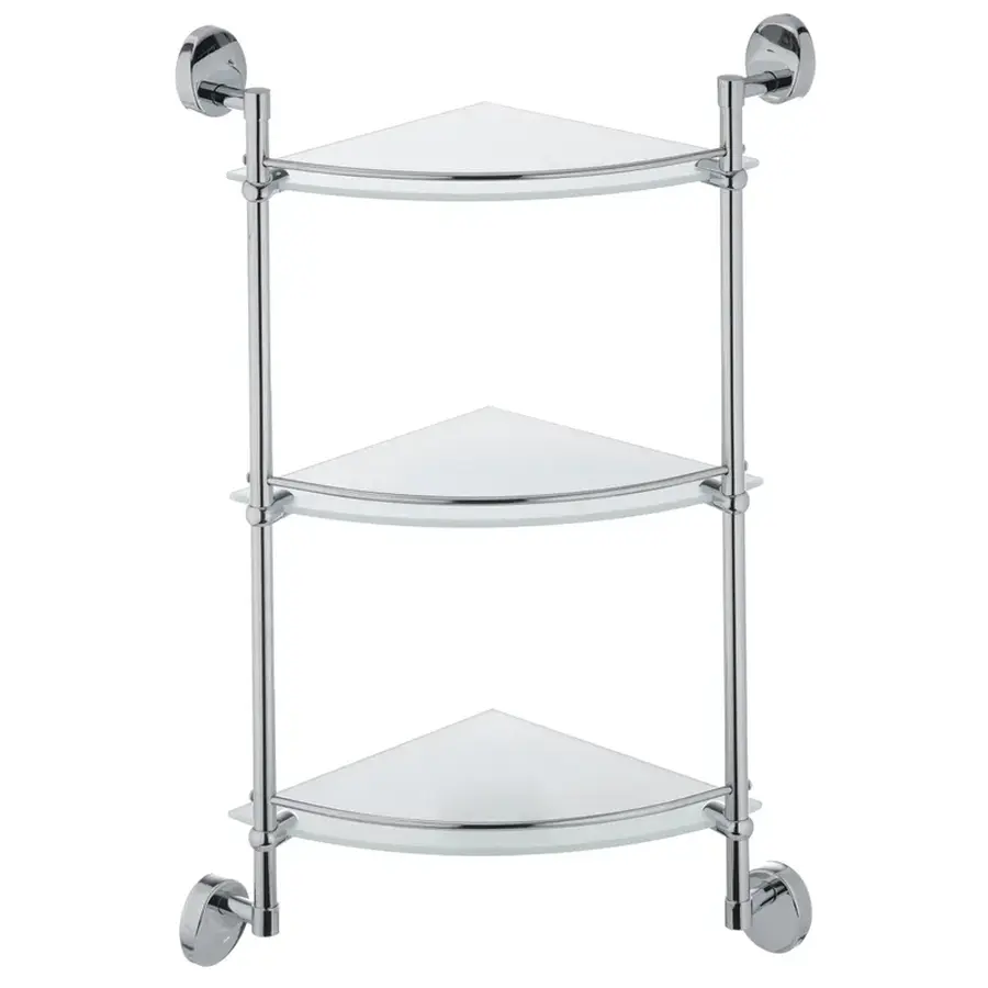 Полиця у ванну кутова скляна Zerix LR3307-3 (LL1437)