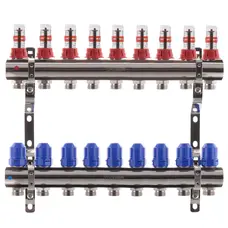 Колекторний блок з витратомірами Koer KR.1110-09 1”x9 ways (KR2646)