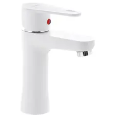Змішувач для умивальника Plamix Vega-001 Білий (без підводки) (PM0570)