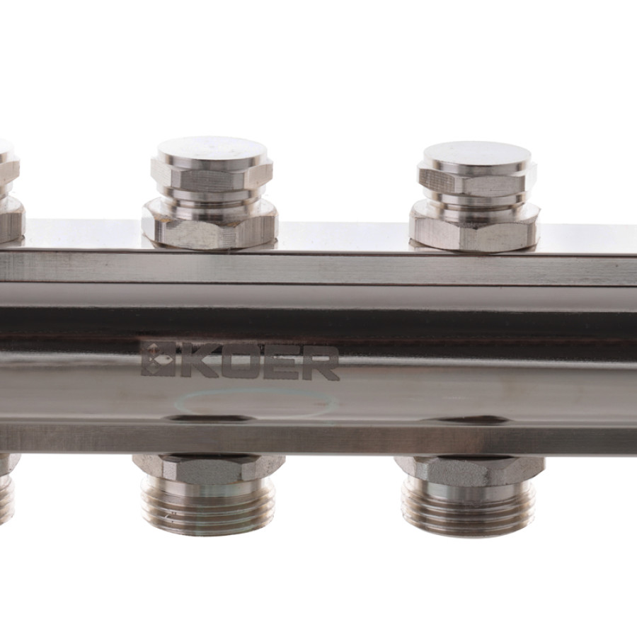 Колекторний блок з термостатичними клапанами Koer KR.1100-09 1"x9 ways (KR2635)