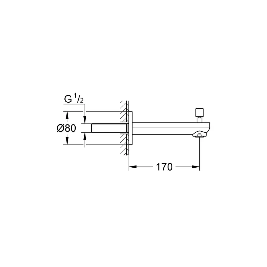 Вилив для ванни Grohe Eurosmart Cosmopolitan (13262000)