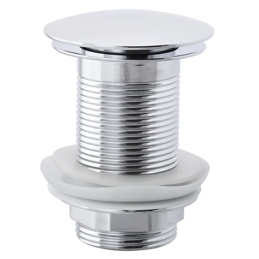 Донний клапан для раковини без переливу Zerix LR65 автоматичний (Click-Clack) (Колір хром) 1 1/4'' (ZX2985)