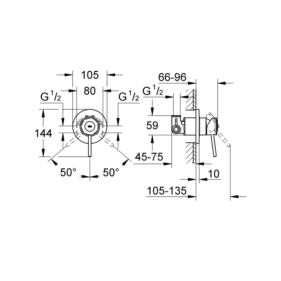 Змішувач для душу Grohe BauClassic (29048000)