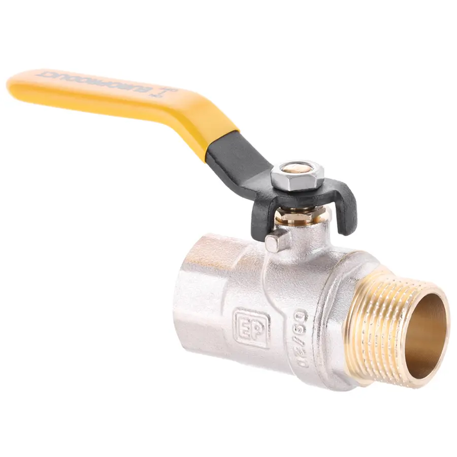 Кран кульовий Europroduct EP.211 - 3/4" FM ГШВ YELLOW, ручка "важіль" жовта (EP2952)