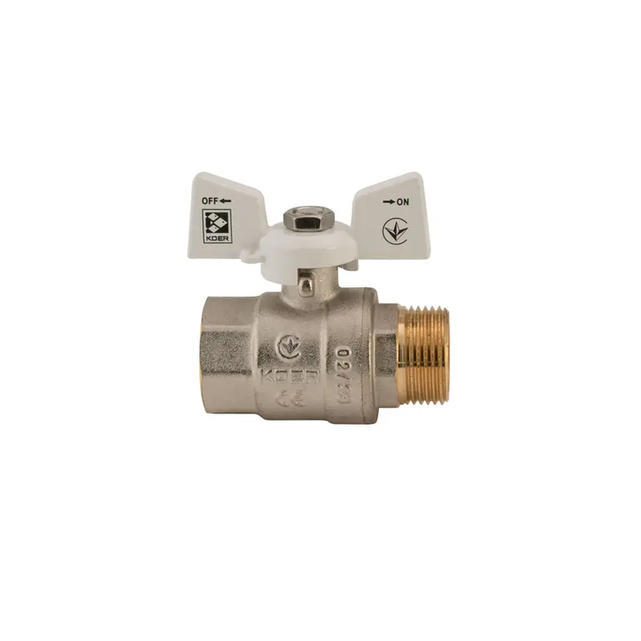 Кран кульовий KOER 3/4" ГШМ (KR.218.W) білий (KR0183)