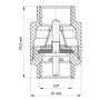 Клапан зворотний Koer (нікельований) 3/4" (Koer KR.172.N) (KR2779)