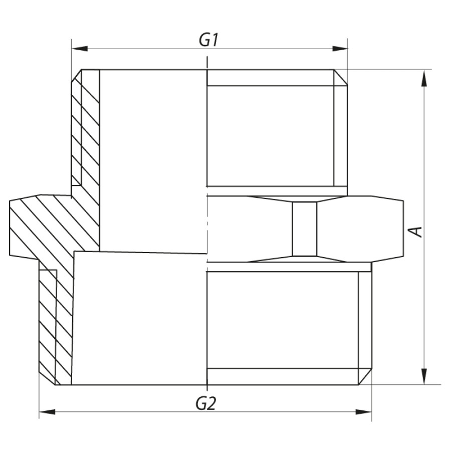Ніпель редукційний 1 / 2''x1 "Koer KF.N0610 (KF0035)
