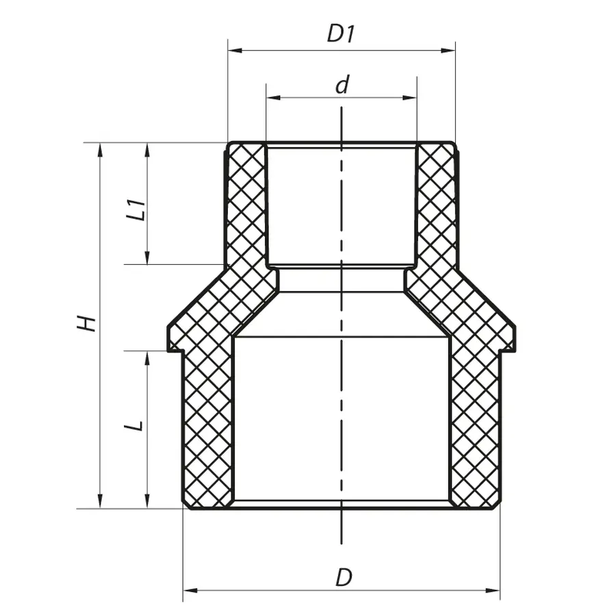 Муфта редукційна Нb 32x25 PPR Koer K0058.PRO (KP0068)