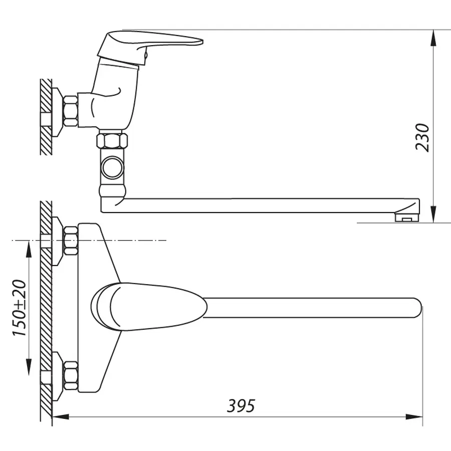 Змішувач для ванни Zerix ECT 270 (ZX0029)