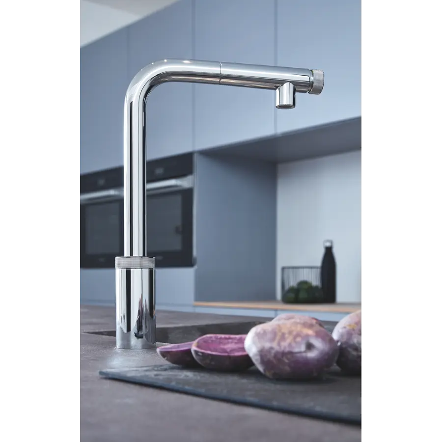 Змішувач для кухні з висувним виливом Grohe Eurosmart New (31613000)