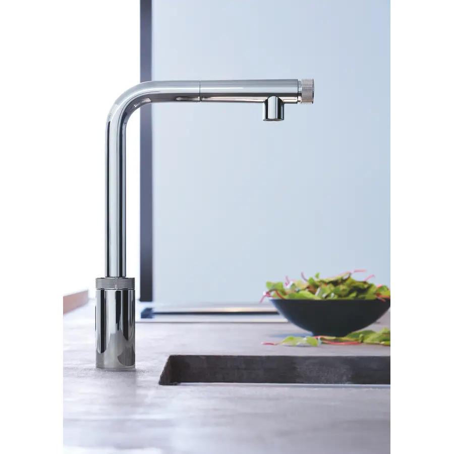 Змішувач для кухні з висувним виливом Grohe Eurosmart New (31613000)