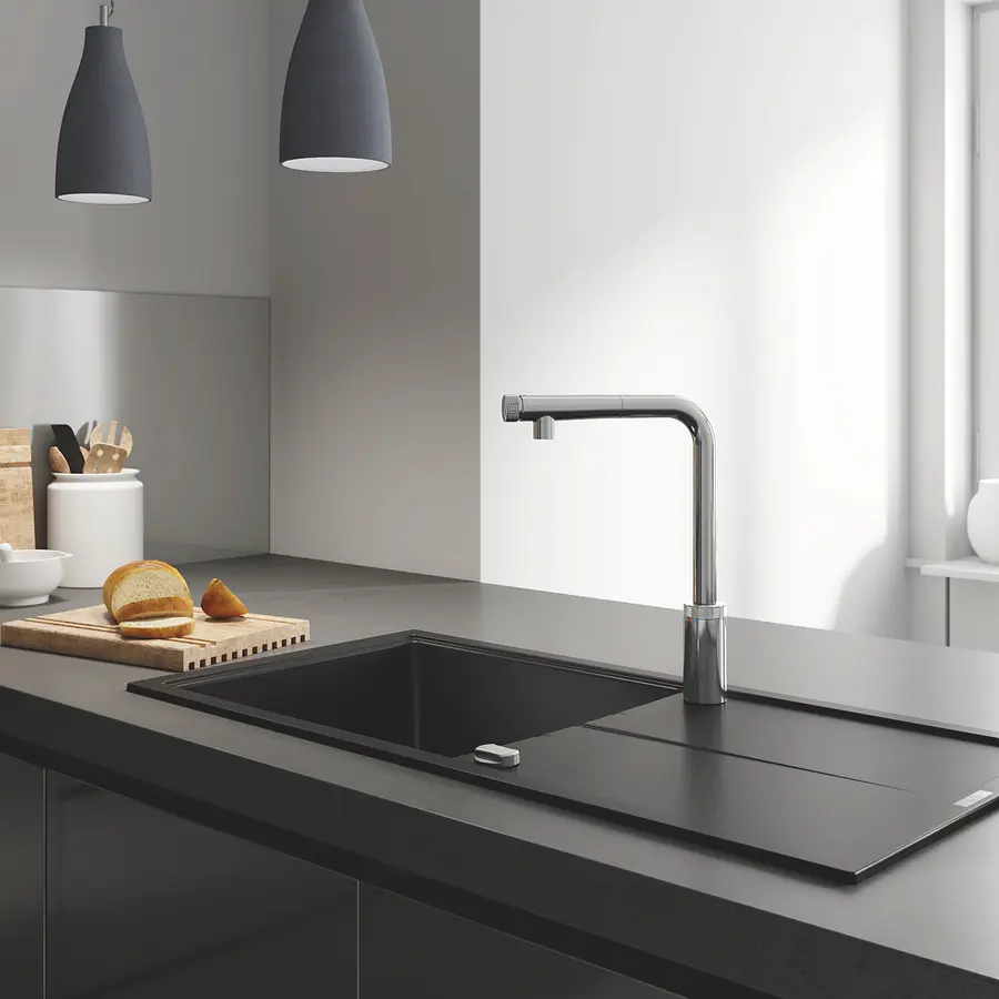 Змішувач для кухні з висувним виливом Grohe Eurosmart New (31613000)