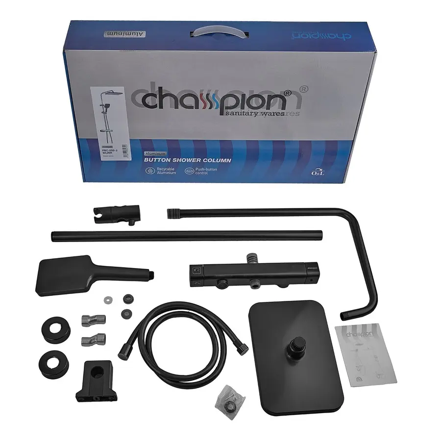 Душевая колонна CHAMPION PBC-009-J BLACK – комфорт и стиль в вашей ванной комнате