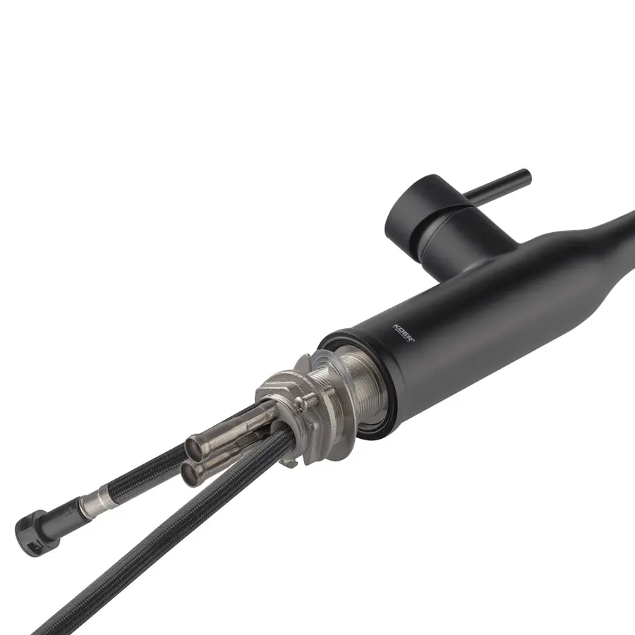 Кухонний змішувач з силік. виливом і вих. для питної води KOER KB-72003-02 (KR3374)